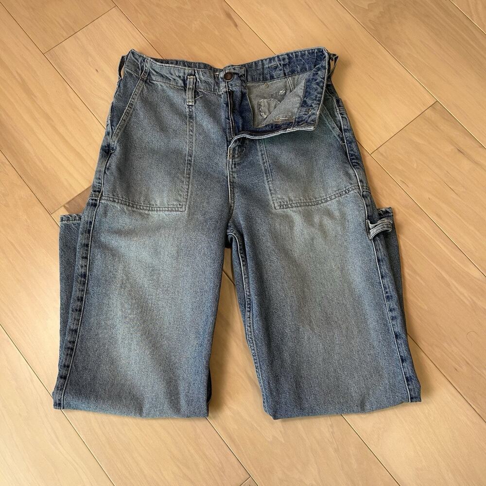 We The Free x Free People Major League Cuffed Wide Leg Jeans Cinch Women’s 31 - Picture 3 of 9